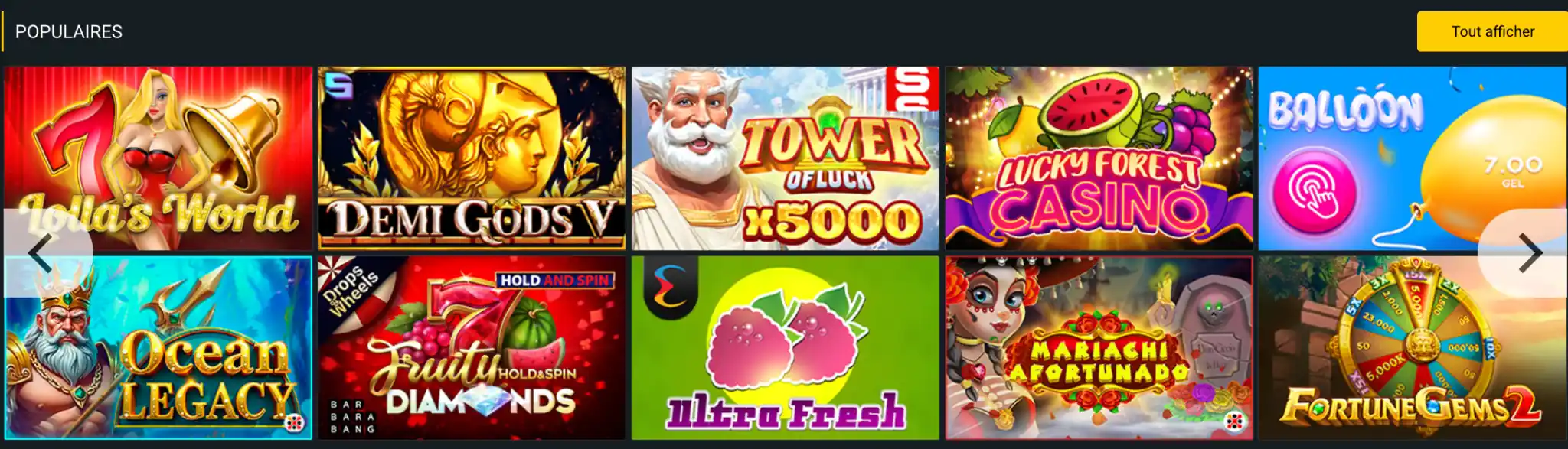 Jeux de casino populaires et variés sur Betwinner